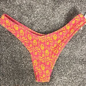 NWT Honey Swim bikini bottoms, pink w/orange flowers